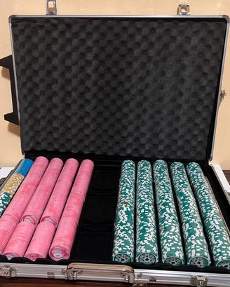 Set Pocker Fishes 1000 pezzi + Trolley