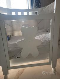 Culla Raffaello in legno bianco
