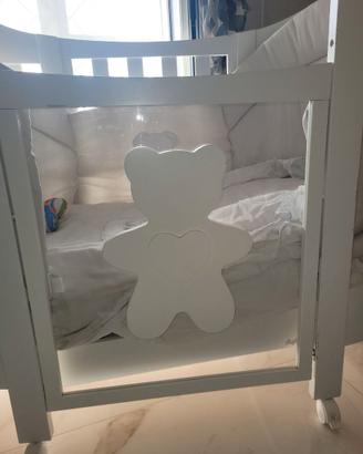 Culla Raffaello in legno bianco