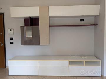 Parete attrezzata per soggiorno modulare