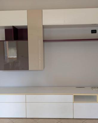 Parete attrezzata per soggiorno modulare