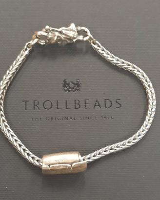 bracciale argento Trollbeads charm papiro cm 18.5