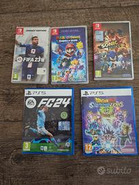 giochi ps5 e nintendo switch