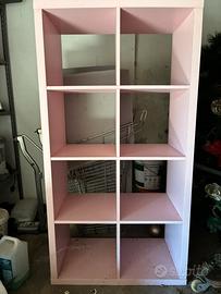 Libreria/scaffale con cubi rosa- nuova