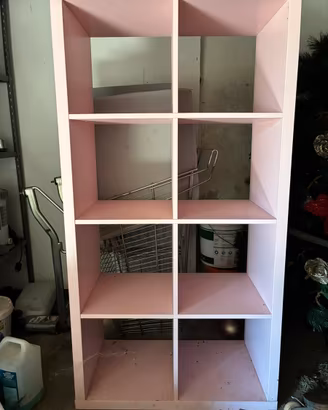 Libreria/scaffale con cubi rosa- nuova