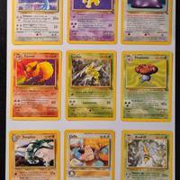 Lotto Carte Pokémon rare set base  jungle fossil 