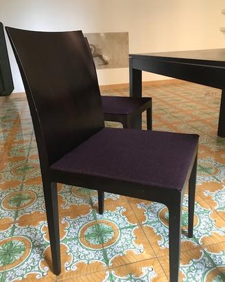 Tavolo design Ligne Rose e 4 sedie Crassevig