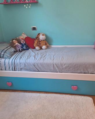 Letto singolo con secondo letto estraibile