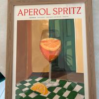 Stampe Aperol spritz + cornice in legno su misura