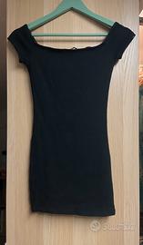 Vestito Corto Nero Aderente Bershka
