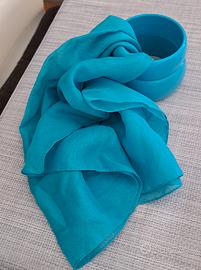 Bracciali turchesi con foulard abbinato 