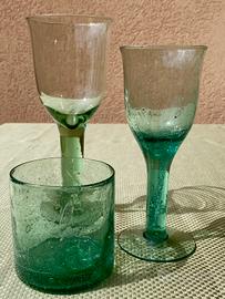 Bicchieri in vetro soffiato