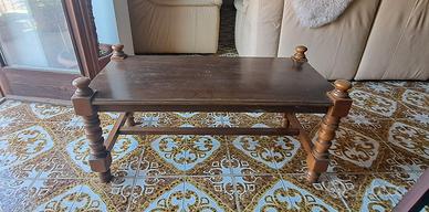 Tavolino basso legno salotto rustico