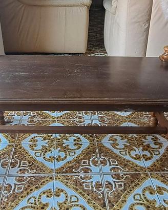 Tavolino basso legno salotto rustico