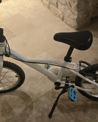 Bici bambino 4-6 anni 16 pollici Decathlon bianca