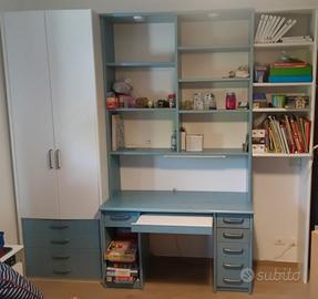Armadio+scrivania+libreria