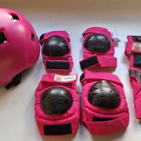 Set 3x2 protezioni roller monopattino skate bambin