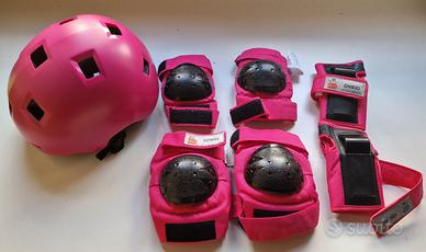 Set 3x2 protezioni roller monopattino skate bambin