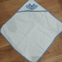 accappatoio neonato blu 