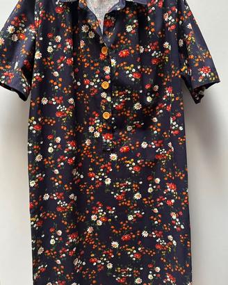 Vestito floreale donna vintage 100%cotone