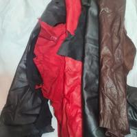 4 Pelli  di alta qualità, solo vera pelle .rosso n