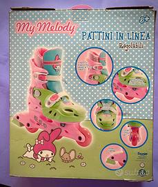 Pattini in linea 'MyMelo' bimba, n.31-34 rosa