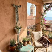 Portavaso appeso macrame Rustico Boho Country 