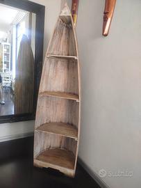 libreria barca legno