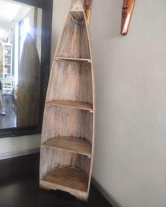 libreria barca legno