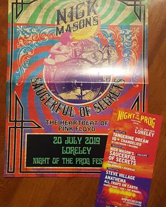 Nick Mason Pink Floyd Loreley 2019 poster + flyer