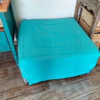 Pouf letto singolo con materasso 10 cm