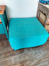 Pouf letto singolo con materasso 10 cm