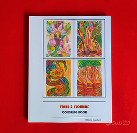 Trees and flowers coloring book