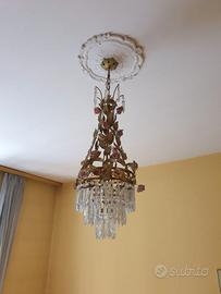 lampadario floreale vintage