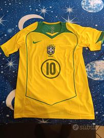 Maglia Calcio Brasile Ronaldinho 10 Taglia L