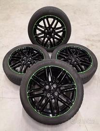 4 cerchi e gomme originali Smart 453 Brabus neri