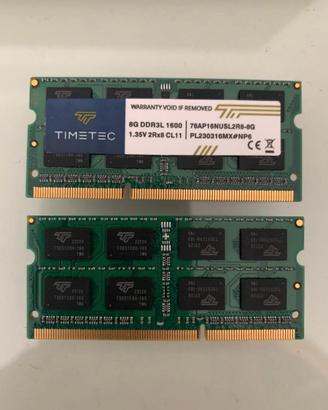 16 GB ram ddr3, sodimm, 2x8GB, 1600MHz