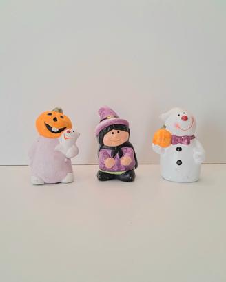 Statuine decorative a tema Halloween – Set da 3