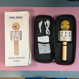 Microfono karaoke wireless oro