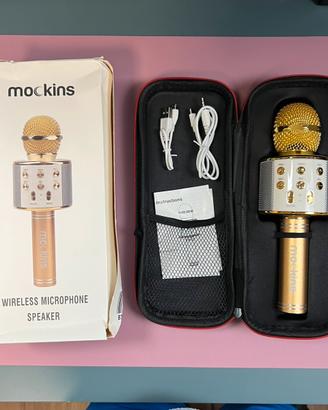 Microfono karaoke wireless oro