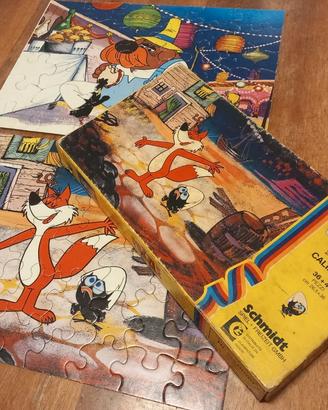 2 puzzle vintage "Calimero" 48 + 36 pezzi completi
