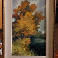 Dipinto olio di Giovanetti da Correggio 1898-1978.