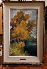 Dipinto olio di Giovanetti da Correggio 1898-1978.