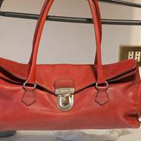 Borsa in pelle Prada originale, rosso scuro