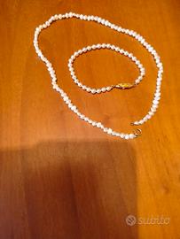 girocollo e braccialetto in perle 
