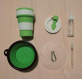 Set da viaggio/campeggio (tazza + ciotola + altro)