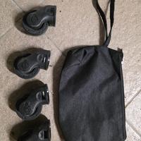 set 4 ruote ricambio trolley carpisa