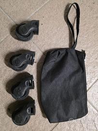 set 4 ruote ricambio trolley carpisa