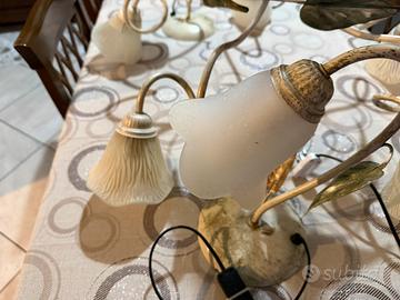 Lampadario stile ferro battuto