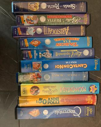 Vhs videocassette cartoni Disney